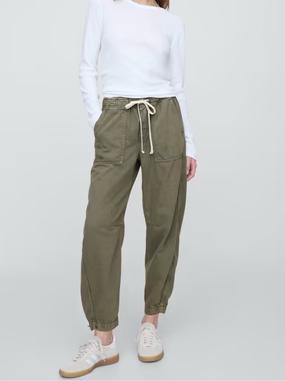 Gap Barrel Leg drawstring pants